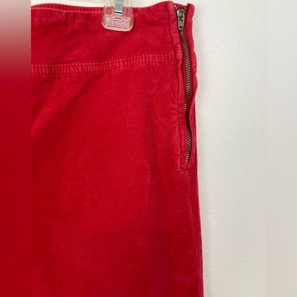 Free People/Anthropologie stretch velvet jeans w/ flare bottoms side zip run big - Picture 7 of 10